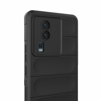 For vivo iQOO Neo7 Magic Shield TPU + Flannel Phone Case(Black) - vivo Cases by buy2fix | Online Shopping UK | buy2fix