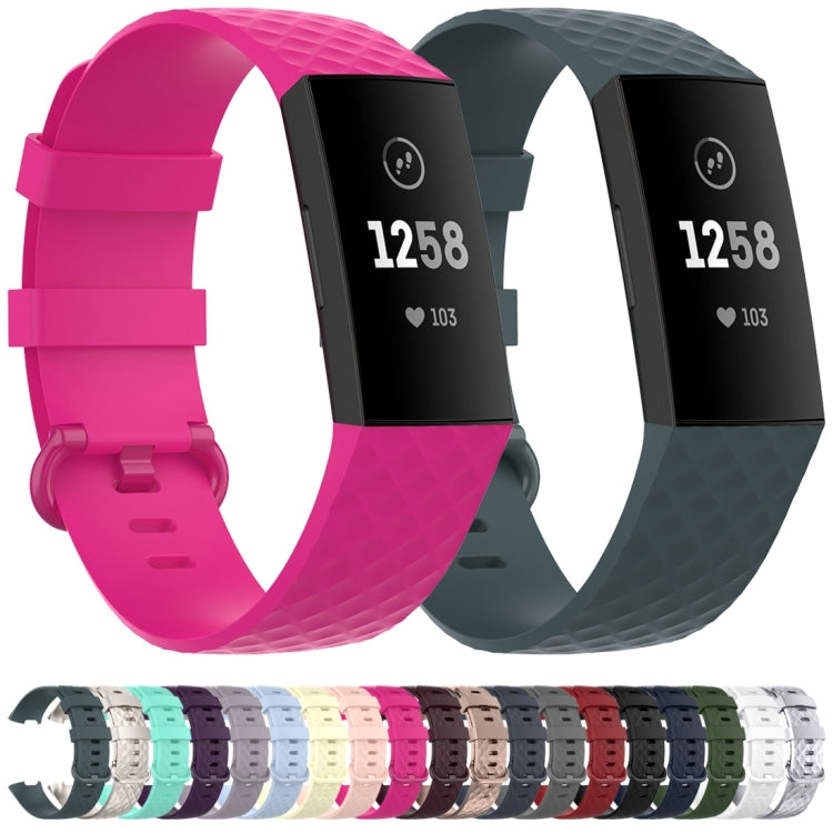 Color Buckle TPU Wrist Strap Watch Band for Fitbit Charge 4 / Charge 3 / Charge 3 SE, Size: L(Black) - Watch Bands by buy2fix | Online Shopping UK | buy2fix