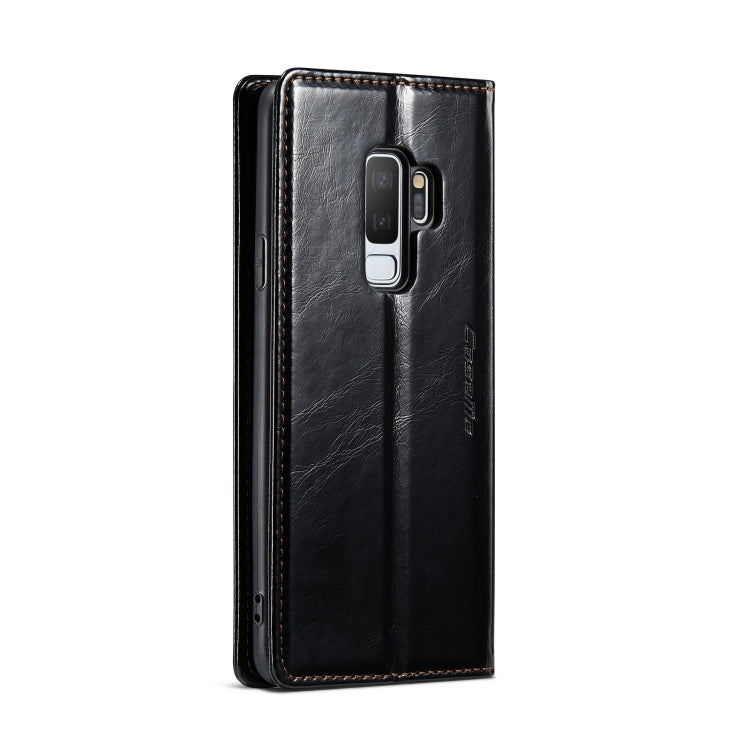 For Samsung Galaxy S9+ CaseMe 003 Crazy Horse Texture Leather Phone Case(Black) - Galaxy Phone Cases by CaseMe | Online Shopping UK | buy2fix