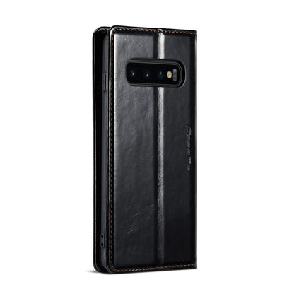 For Samsung Galaxy S10 CaseMe 003 Crazy Horse Texture Leather Phone Case(Black) - Galaxy Phone Cases by CaseMe | Online Shopping UK | buy2fix