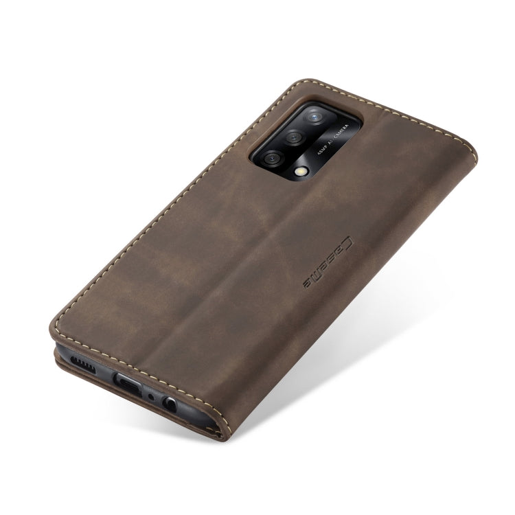 CaseMe 013 Multifunctional Horizontal Flip Leather Phone Case For OPPO F19/F19S/A74 4G/A95 4G/Reno6 Lite 4G Global(Coffee) - OPPO Cases by CaseMe | Online Shopping UK | buy2fix