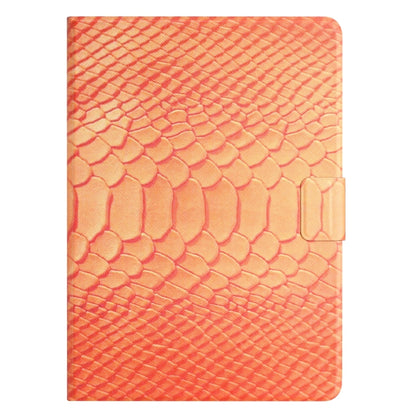 For Samsung Galaxy Tab S6 Lite Solid Color Crocodile Texture Leather Smart Tablet Case(Orange) - Tab S6 Lite P610 / P615 by buy2fix | Online Shopping UK | buy2fix