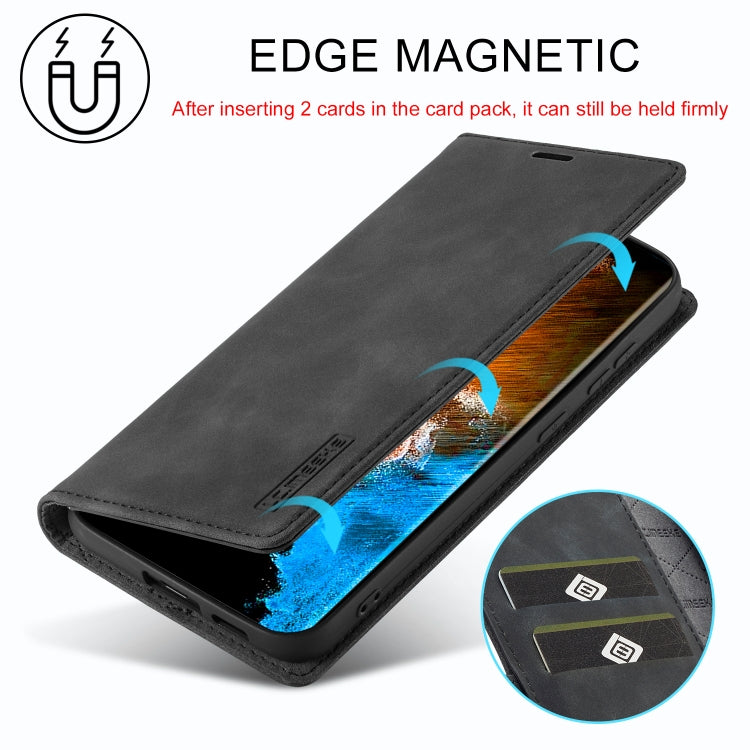 For Samsung Galaxy S23+ 5G LC.IMEEKE Strong Magnetism Ultra-thin Matte Leather Phone Case(Black) - Galaxy S23+ 5G Cases by LC.IMEEKE | Online Shopping UK | buy2fix