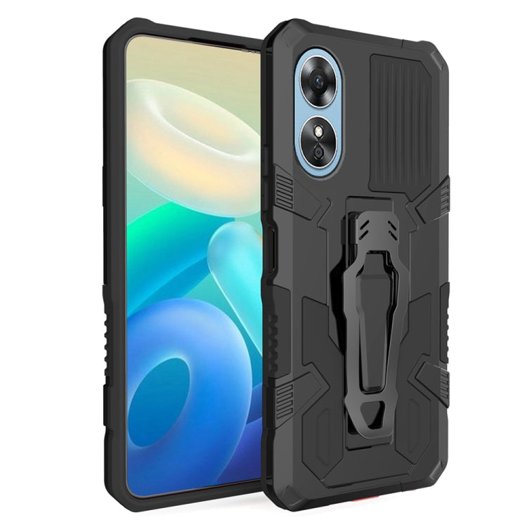 For OPPO A17 Armor Warrior Shockproof PC + TPU Phone Case(Black) - OPPO Cases by buy2fix | Online Shopping UK | buy2fix