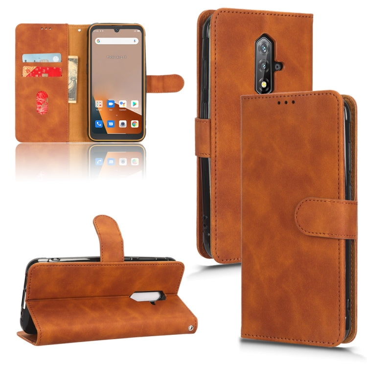 For Blackview BV5200 Skin Feel Magnetic Flip Leather Phone Case(Brown) - More Brand by buy2fix | Online Shopping UK | buy2fix