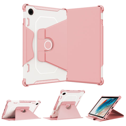 For Samsung Galaxy Tab A8 10.5 2021 360 Degree Rotating Armored Smart Tablet Leather Case(Pink) - Other Galaxy Tab PC by buy2fix | Online Shopping UK | buy2fix