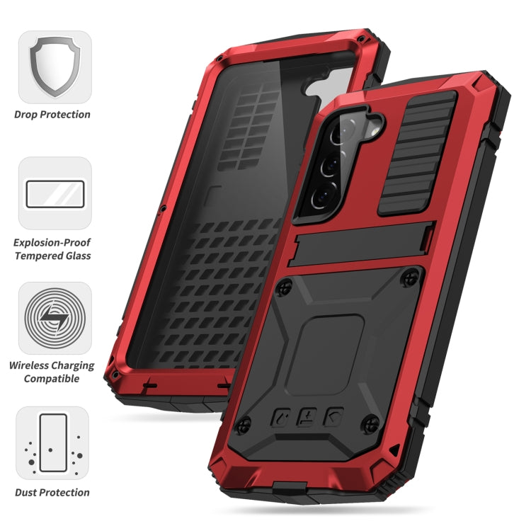 For Samsung Galaxy S23 5G R-JUST Life Waterproof Dustproof Shockproof Phone Case(Red) - Galaxy S23 5G Cases by R-JUST | Online Shopping UK | buy2fix