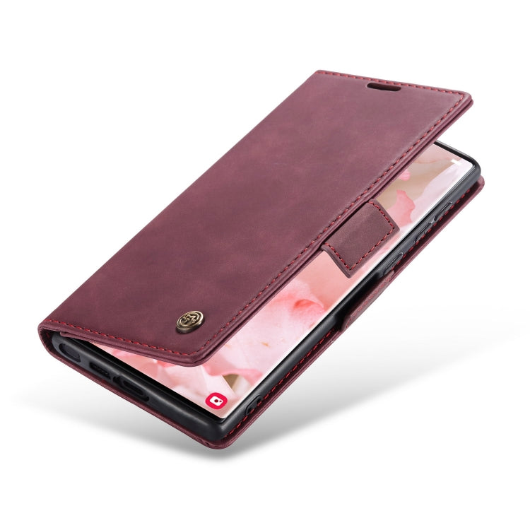 For Samsung Galaxy S23 Ultra 5G CaseMe 013 Multifunctional Horizontal Flip Leather Phone Case(Wine Red) - Galaxy S23 Ultra 5G Cases by CaseMe | Online Shopping UK | buy2fix