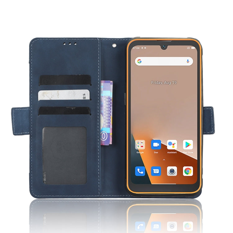 For Blackview BV5200 Skin Feel Calf Texture Card Slots Leather Phone Case(Blue) - More Brand by buy2fix | Online Shopping UK | buy2fix