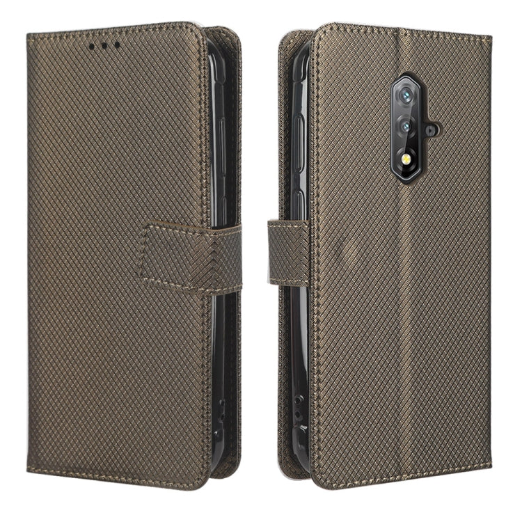 For Blackview BV5200 Diamond Texture Leather Phone Case(Brown) - More Brand by buy2fix | Online Shopping UK | buy2fix