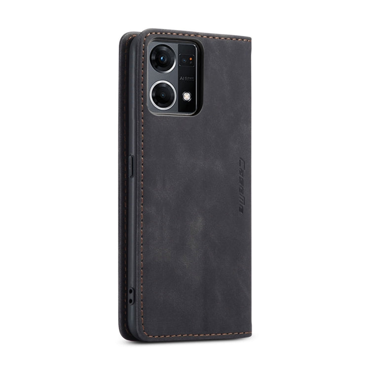 For OPPO Reno7 4G Indonesia/F21 Pro 4G/Reno8 4G CaseMe 013 Multifunctional Horizontal Flip Leather Phone Case(Black) - OPPO Cases by CaseMe | Online Shopping UK | buy2fix