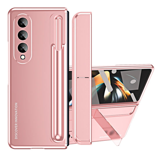 For Samsung Galaxy Z Fold4 2 in 1 Detachable PC Folding Phone Case with Holder & Pen Slot(Pink) - Galaxy Z Fold4 5G Cases by buy2fix | Online Shopping UK | buy2fix