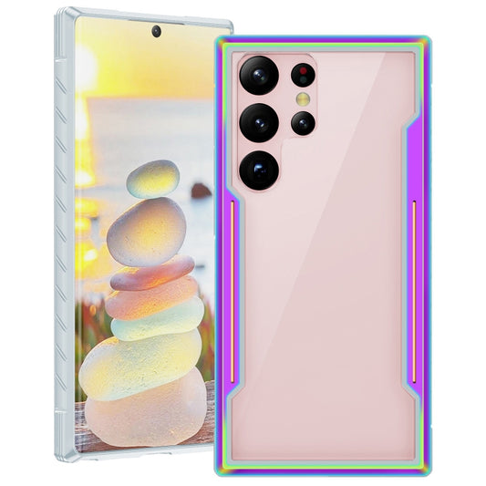 For Samsung Galaxy S23+ 5G Defender Metal Clear PC Soft TPU Phone Case(Colorful) - Galaxy S23+ 5G Cases by buy2fix | Online Shopping UK | buy2fix