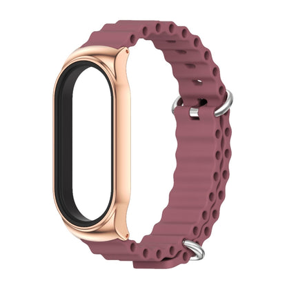 For Xiaomi Mi Band 7 / 7 NFC MIJOBS CS Marine Silicone Breathable Watch Band(Wine Red Rose Gold) - Watch Bands by MIJOBS | Online Shopping UK | buy2fix