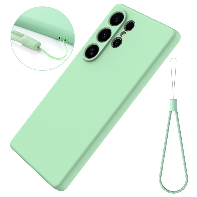 For Samsung Galaxy S25 Ultra Color Liquid Silicone Phone Case(Green) - Galaxy S25 Ultra 5G Cases by buy2fix | Online Shopping UK | buy2fix