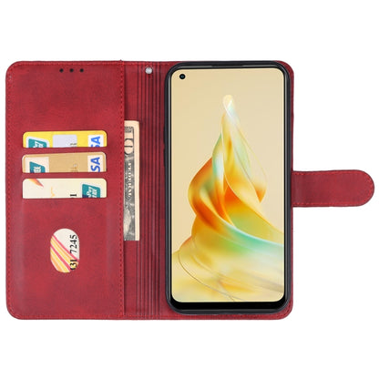 For OPPO Reno8 T 4G / CPH2481 Leather Phone Case(Red) - OPPO Cases by buy2fix | Online Shopping UK | buy2fix