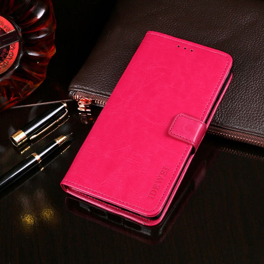 For Blackview A80 Pro idewei Crazy Horse Texture Horizontal Flip Leather Case with Holder & Card Slots & Wallet(Rose Red) - More Brand by idewei | Online Shopping UK | buy2fix