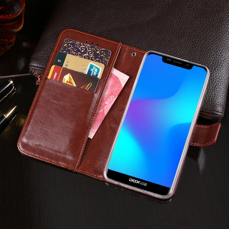 For Doogee X70 idewei  Crazy Horse Texture Horizontal Flip Leather Case with Holder & Card Slots & Wallet(Rose Red) - More Brand by idewei | Online Shopping UK | buy2fix