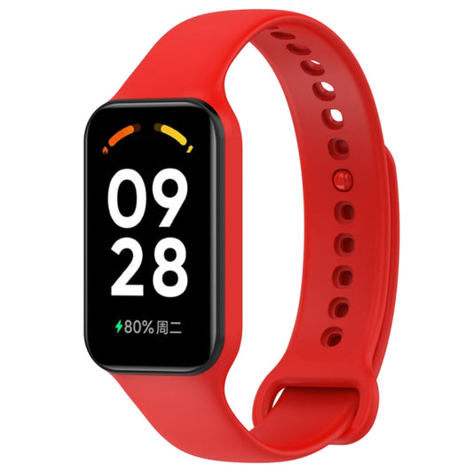 For Redmi Band 2 Solid Color Silicone Integrated Watch Band(Red) - Watch Bands by buy2fix | Online Shopping UK | buy2fix