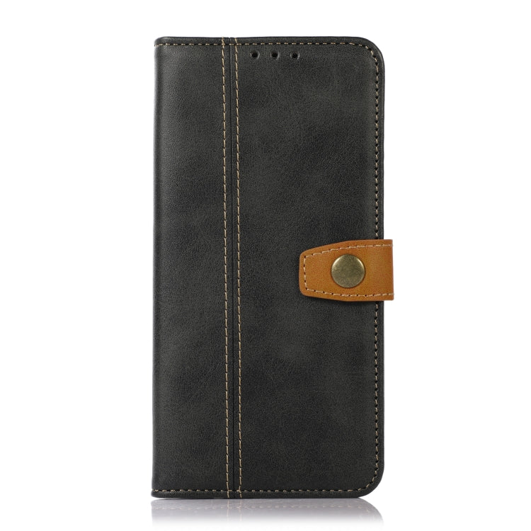 For OnePlus 11 5G Stitching Thread Calf Texture Leather Phone Case(Black) - OnePlus Cases by buy2fix | Online Shopping UK | buy2fix