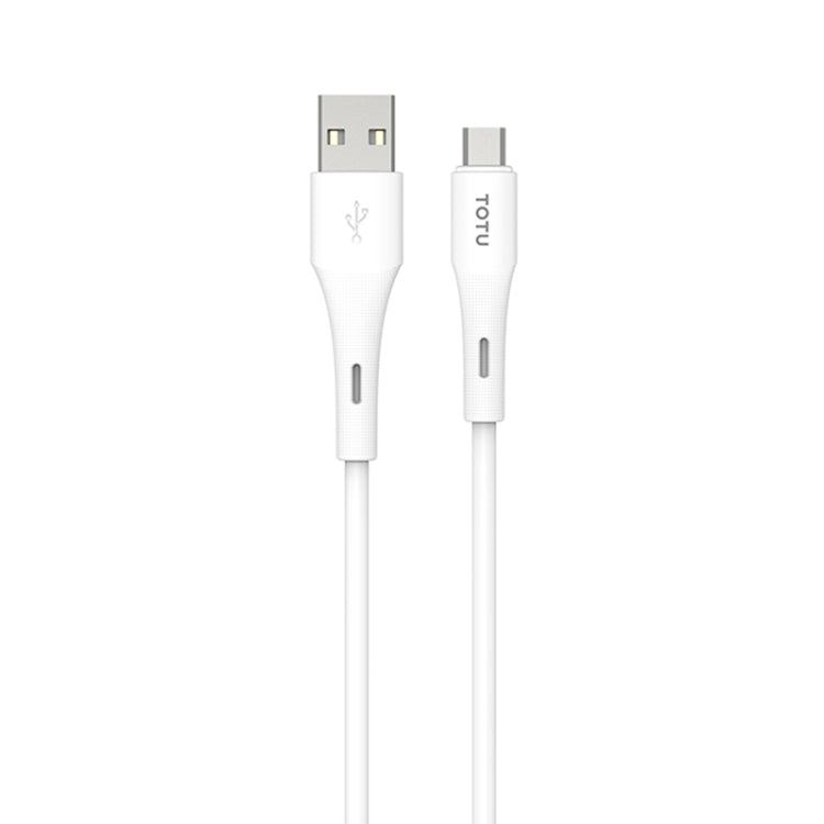 TOTU BM-007 Skin Sense Series USB to Micro-USB Silicone Data Cable, Length:2m(White) - Micro USB Cable by TOTUDESIGN | Online Shopping UK | buy2fix