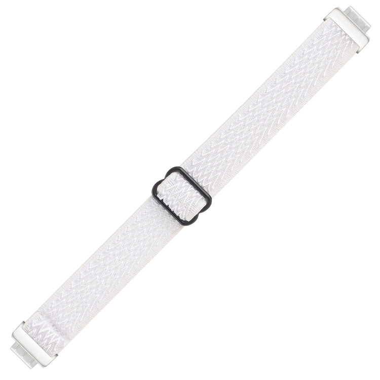 For Fitbit Inspire 2 Buckle Wave Braided Nylon Watch Band(White) - Watch Bands by buy2fix | Online Shopping UK | buy2fix