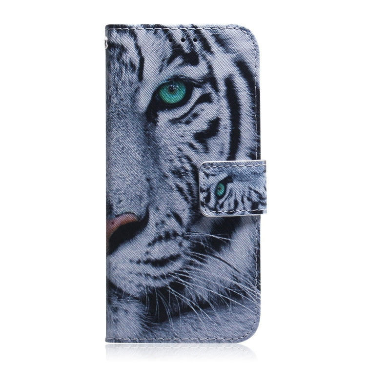 For OnePlus 11 Coloured Drawing Flip Leather Phone Case(Tiger) - OnePlus Cases by buy2fix | Online Shopping UK | buy2fix