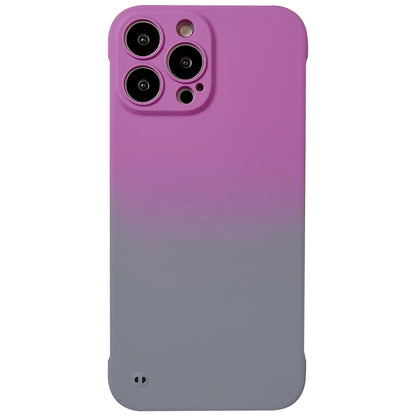 For iPhone 14 Pro Max Frameless Skin Feel Gradient Phone Case(Dark Purple + Grey) - iPhone 14 Pro Max Cases by buy2fix | Online Shopping UK | buy2fix