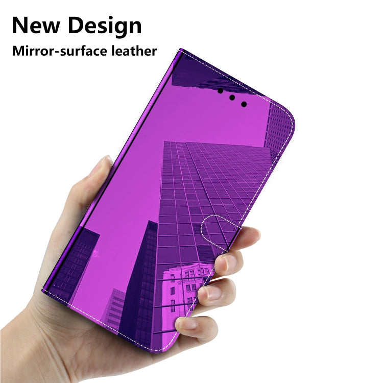 For OnePlus 11 Imitated Mirror Surface Horizontal Flip Leather Phone Case(Purple) - OnePlus Cases by buy2fix | Online Shopping UK | buy2fix