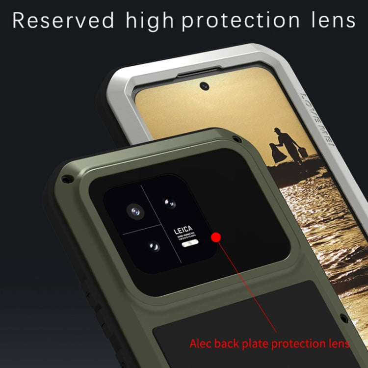 For Xiaomi 13 LOVE MEI Metal Shockproof Life Waterproof Dustproof Phone Case(White) - Xiaomi Cases by LOVE MEI | Online Shopping UK | buy2fix