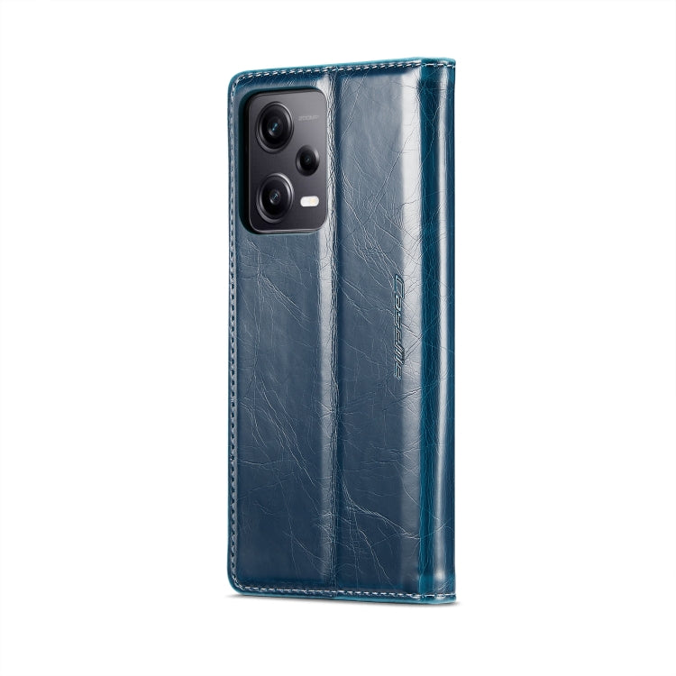 For Xiaomi Redmi Note 12 Pro+ 5G CaseMe 003 Crazy Horse Texture Leather Phone Case(Blue) - Xiaomi Cases by CaseMe | Online Shopping UK | buy2fix