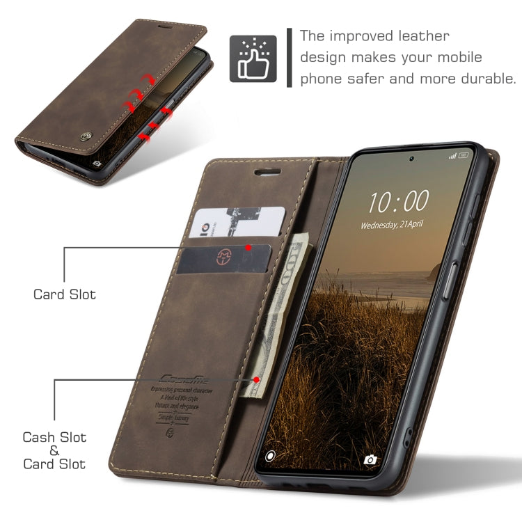 For Xiaomi Redmi Note 12 Pro+ 5G CaseMe 013 Multifunctional Horizontal Flip Leather Phone Case(Coffee) - Xiaomi Cases by CaseMe | Online Shopping UK | buy2fix