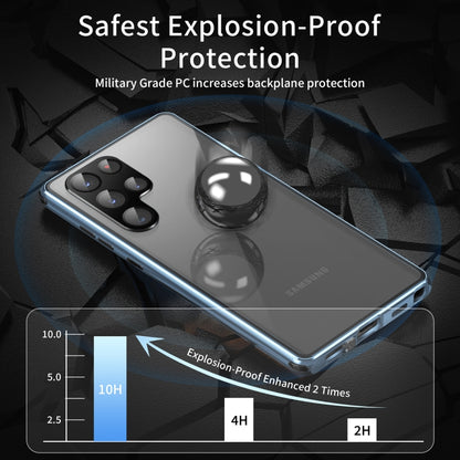 For Samsung Galaxy S23 Ultra 5G Anti-peeping Magnetic Double-sided Tempered Glass Phone Case(Blue) - Galaxy S23 Ultra 5G Cases by buy2fix | Online Shopping UK | buy2fix