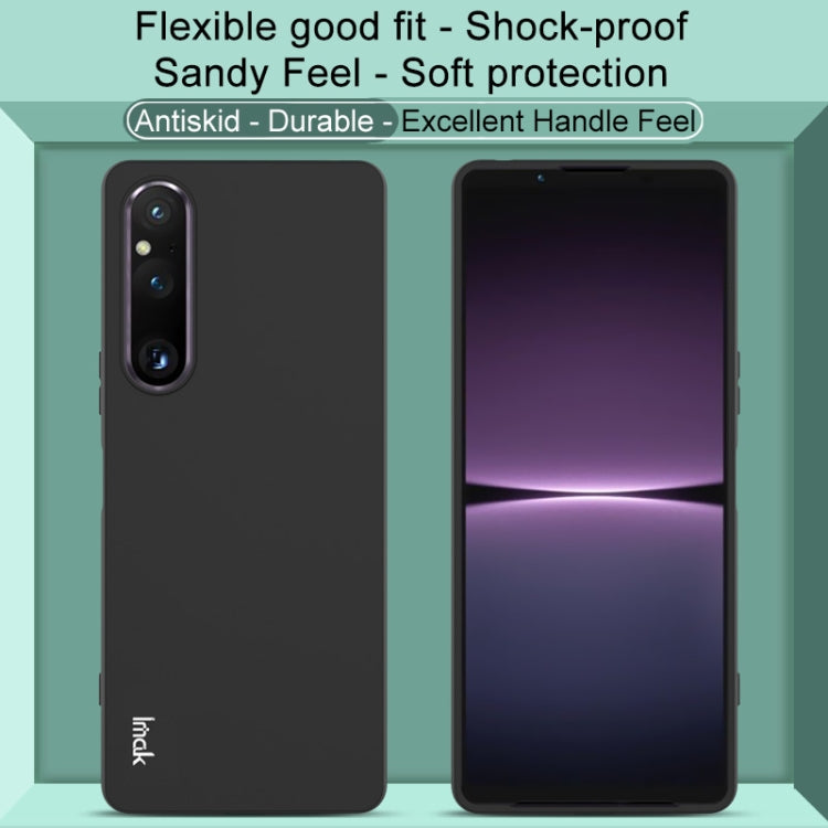 For Sony Xperia 1 V IMAK UC-3 Series Shockproof Frosted TPU Protective Case(Black) - Sony Cases by imak | Online Shopping UK | buy2fix