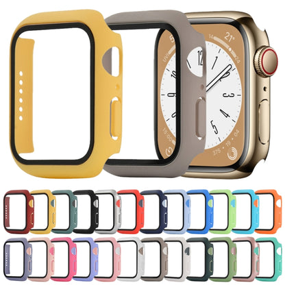 Shockproof PC+Tempered Glass Watch Protective Case For Apple Watch Series 8&7 45mm(Mint Green) - Watch Cases by buy2fix | Online Shopping UK | buy2fix