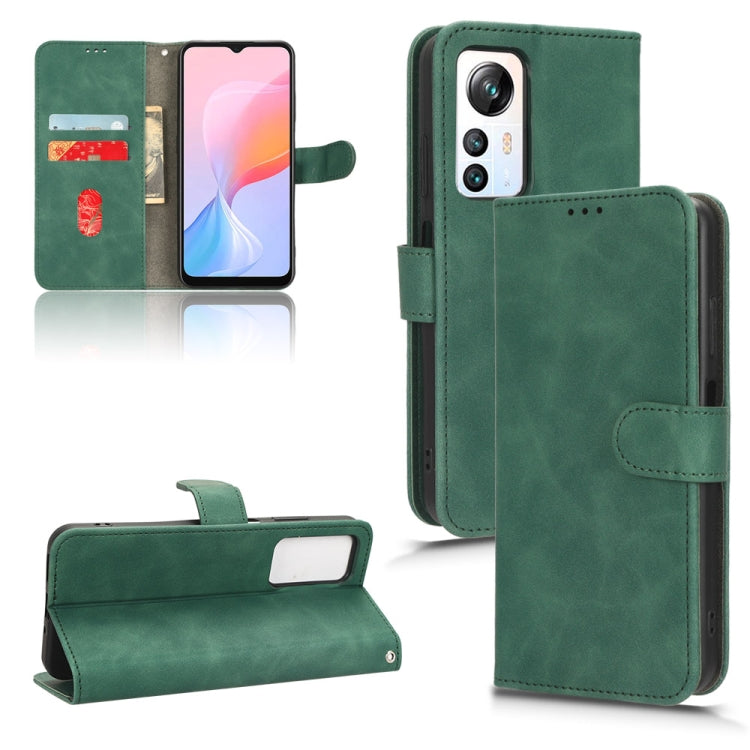 For Blackview A85 Skin Feel Magnetic Flip Leather Phone Case(Green) - More Brand by buy2fix | Online Shopping UK | buy2fix