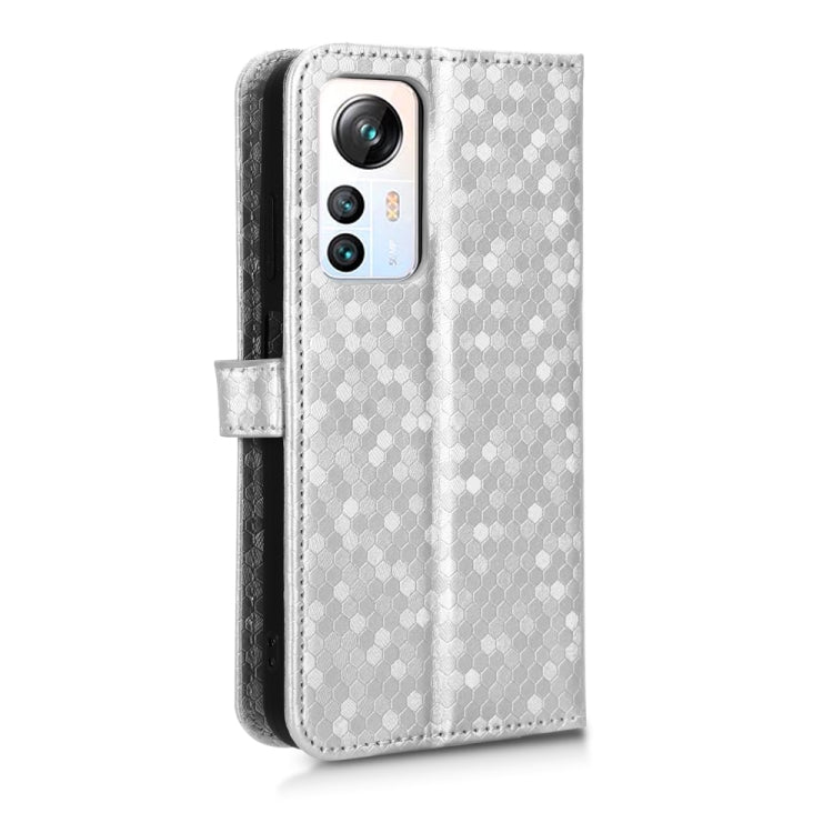 For Blackview A85 Honeycomb Dot Texture Leather Phone Case(Silver) - More Brand by buy2fix | Online Shopping UK | buy2fix