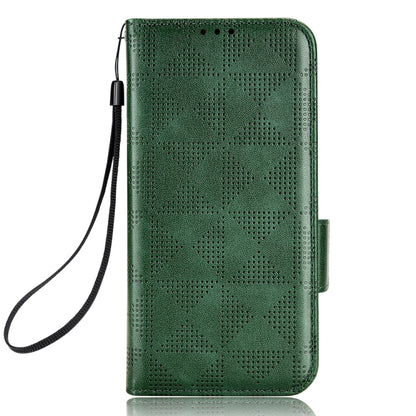 For Blackview A85 Symmetrical Triangle Leather Phone Case(Green) - More Brand by buy2fix | Online Shopping UK | buy2fix