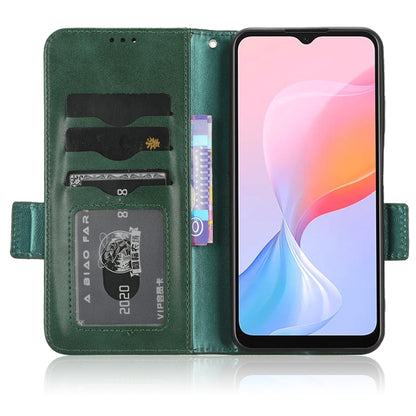 For Blackview A85 Symmetrical Triangle Leather Phone Case(Green) - More Brand by buy2fix | Online Shopping UK | buy2fix