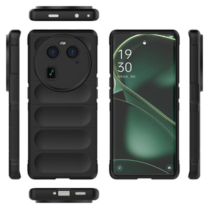 For OPPO Find X6 5G Magic Shield TPU + Flannel Phone Case(Wine Red) - OPPO Cases by buy2fix | Online Shopping UK | buy2fix