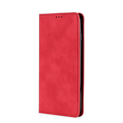 For Blackview A52 Skin Feel Magnetic Horizontal Flip Leather Phone Case(Red) - More Brand by buy2fix | Online Shopping UK | buy2fix