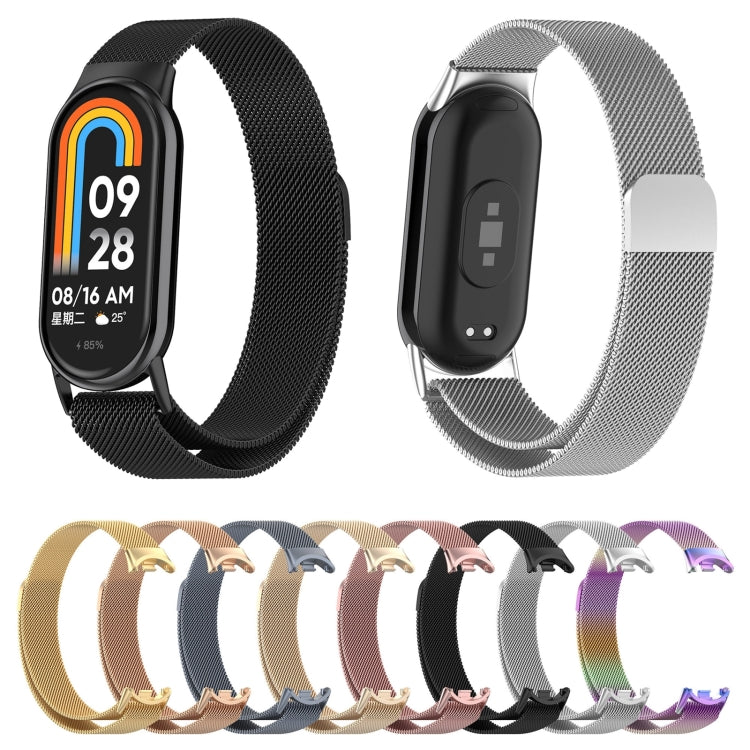 For Xiaomi Mi Band 8 Milanese Metal Watch Band(Space Grey) - Watch Bands by buy2fix | Online Shopping UK | buy2fix