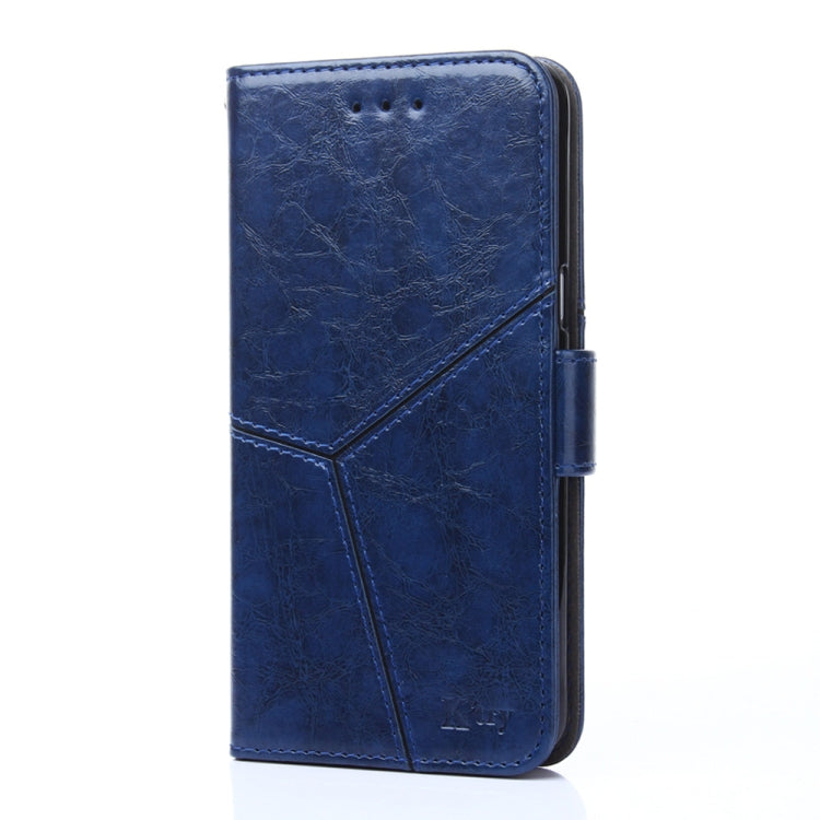 For Blackview A52 Geometric Stitching Flip Leather Phone Case(Blue) - More Brand by buy2fix | Online Shopping UK | buy2fix