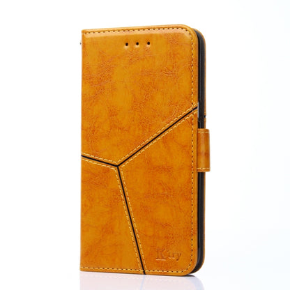 For Blackview A85 Geometric Stitching Flip Leather Phone Case(Yellow) - More Brand by buy2fix | Online Shopping UK | buy2fix