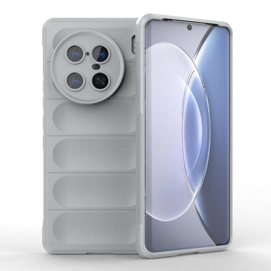 For vivo X90 Pro+ 5G Magic Shield TPU + Flannel Phone Case(Grey) - vivo Cases by buy2fix | Online Shopping UK | buy2fix