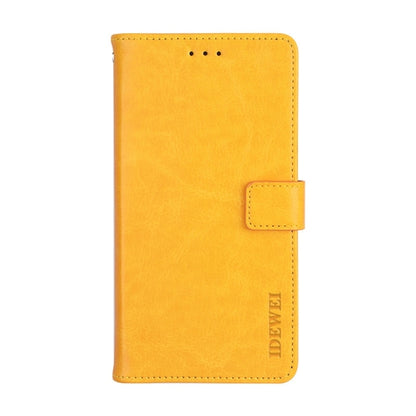 For Blackview A85 idewei Crazy Horse Texture Leather Phone Case with Holder(Yellow) - More Brand by idewei | Online Shopping UK | buy2fix