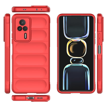 For Xiaomi Redmi K60E 5G Magic Shield TPU + Flannel Phone Case(Red) - Xiaomi Cases by buy2fix | Online Shopping UK | buy2fix