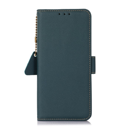 For Xiaomi Redmi K70 Side-Magnetic TJ Genuine Leather RFID Phone Case(Green) - K70 Cases by buy2fix | Online Shopping UK | buy2fix