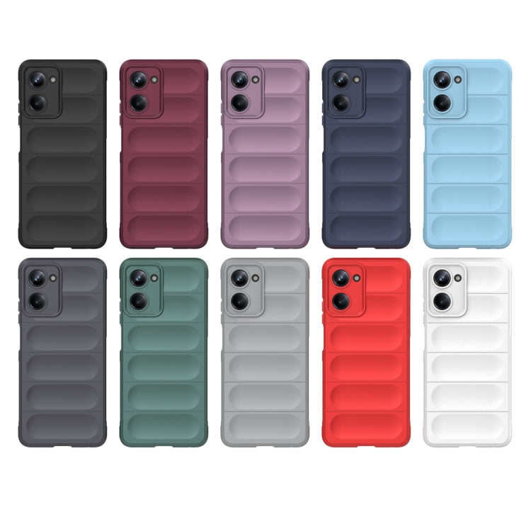 For Realme 10 Pro 5G Magic Shield TPU + Flannel Phone Case(White) - Realme Cases by buy2fix | Online Shopping UK | buy2fix