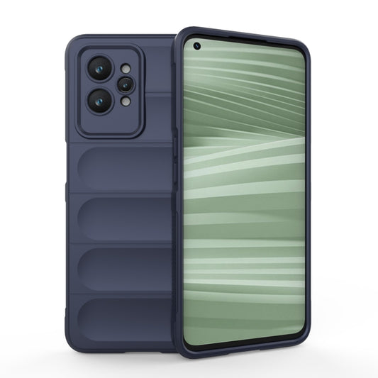 For Realme GT2 Pro Magic Shield TPU + Flannel Phone Case(Dark Blue) - Realme Cases by buy2fix | Online Shopping UK | buy2fix